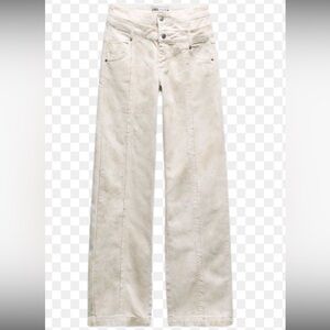 Zara double waisted jeans (38)